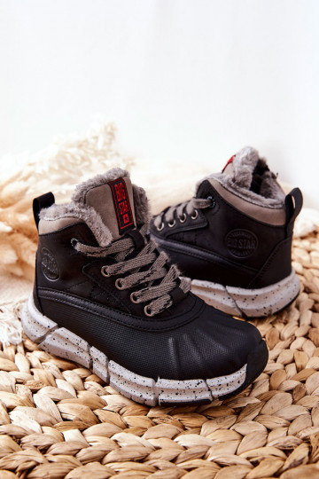 Warme kinderschoenen Big Star II374074 zwarte kleur