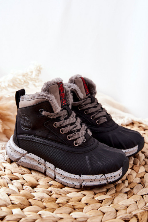 Chaussures chaudes pour enfants Big Star II374074 couleur noire