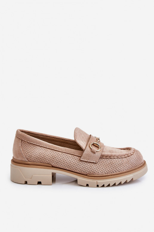 Modèle classique Féminin chaussures Mocassins beige Kolton