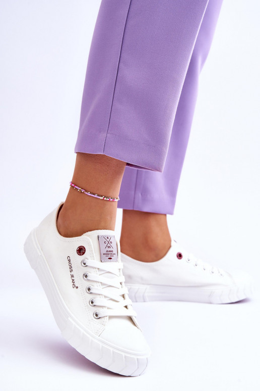 Modèle classique Chaussures de femme Cross Jeans LL2R4052 couleur blanche