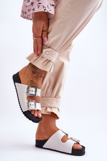 Feminin Hausschuhe Glatt ZAXY HH285159 Zueiße Farbe 2