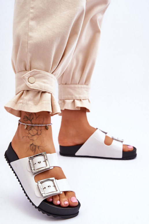 Feminin Hausschuhe Glatt ZAXY HH285159 Zueiße Farbe