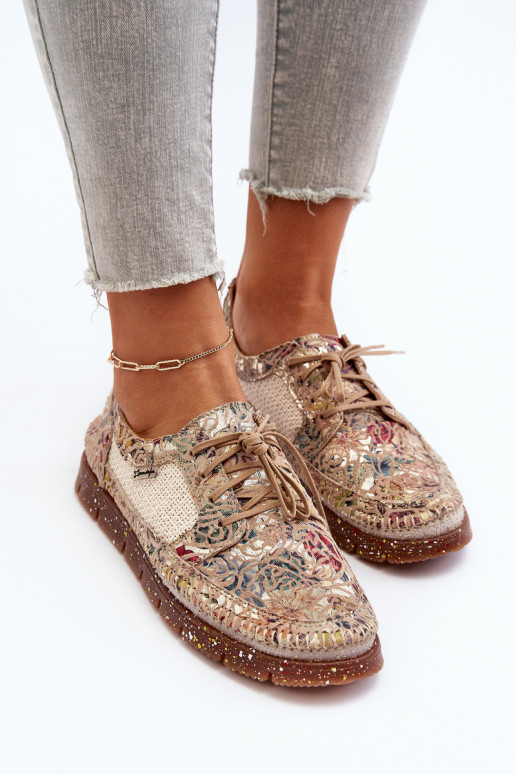 À motifs chaussures Féminin Il fautciejka 06347-04 beige