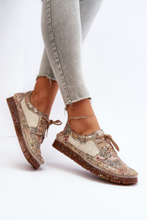 À motifs chaussures Féminin Il fautciejka 06347-04 beige