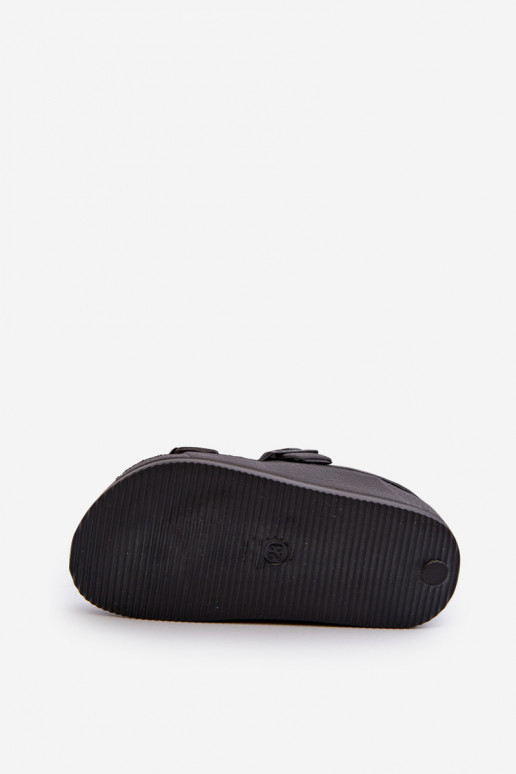 Chaussons Puéril  avec boucles BIG STAR NN374536 couleur noire