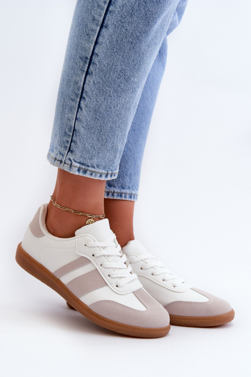 Dames laag Eko Leer Sneakers model schoenen INit-grijs Relialia