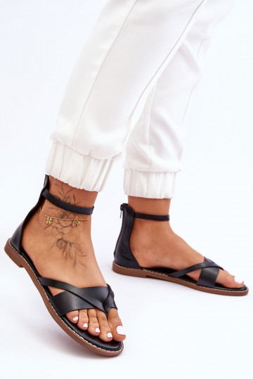 Dames platte slippers met een kasteelprint in zwart Rise Up!