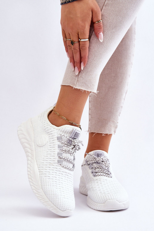 Féminin Style sportif chaussures Memory Foam Big Star HH274296 couleur blanche