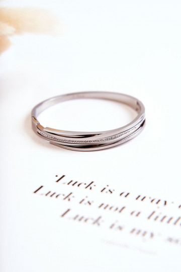 Armband Staal met sprankelende gaten zilvere kleur Myrens