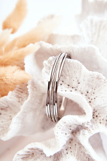 Un bracelet Acier avec des yeux qui clignotent couleur argent Myrens 2