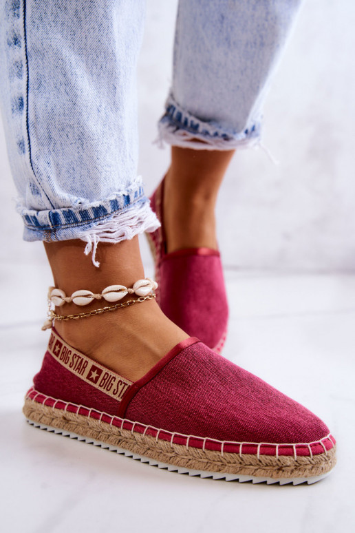  espadrilles Un modèle convaincant Big Star JJ274880 Rose foncé