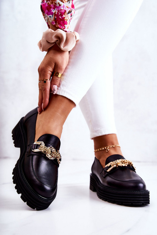 Dames schoenen gouden kleur Ozdoba Leer Laura Messi 2383 zInart