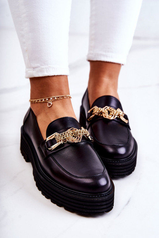 Dames schoenen gouden kleur Ozdoba Leer Laura Messi 2383 zInart