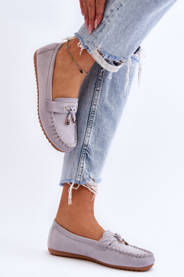 Klassieke suède loafers grijs Good Time 2