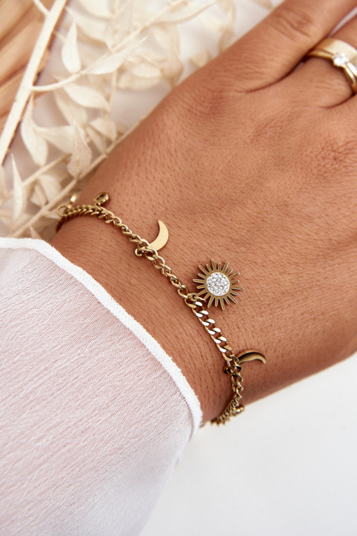 Modisch Ein Armband Mit dem Mond und der Sonne goldene Farbe