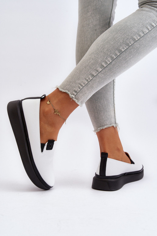 Dames espadrilles Leer met platform Initte kleur Tigera