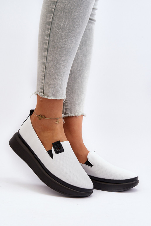 Dames espadrilles Leer met platform Initte kleur Tigera