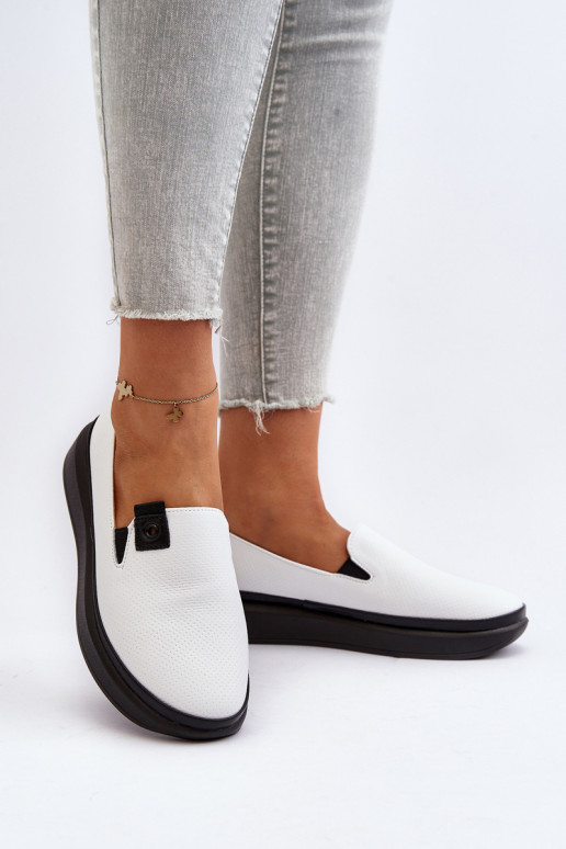 Dames espadrilles Leer met platform Initte kleur Tigera