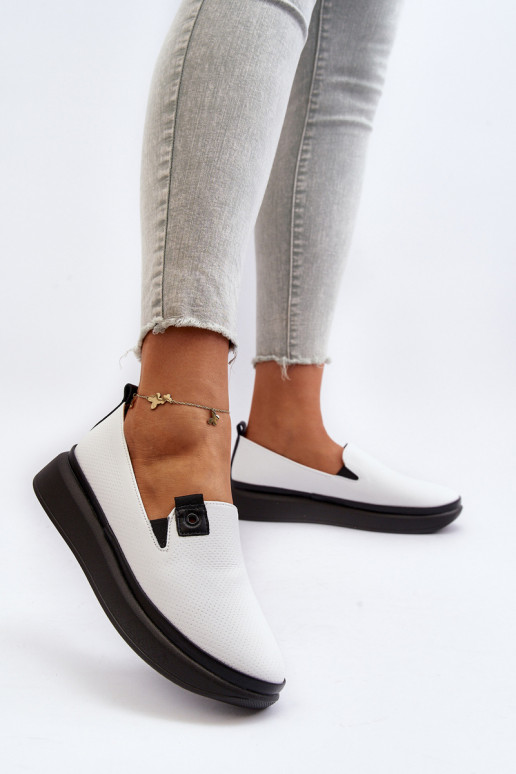 Dames espadrilles Leer met platform Initte kleur Tigera