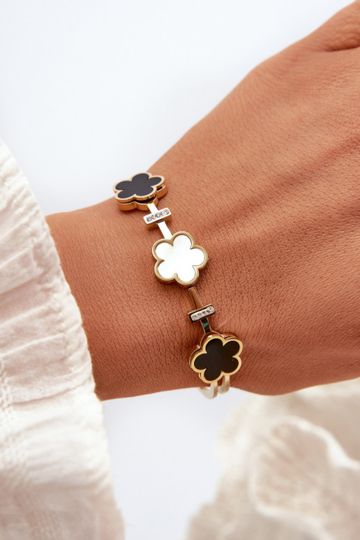Ein Armband Feminin Mit Blumen Stal NierdzeZuna goldene Farbe