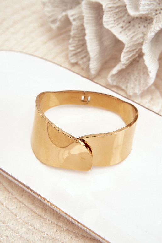 Gładka Armband uit roestvrij staal gouden kleur