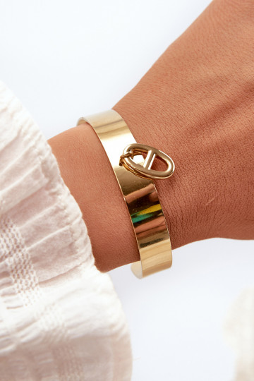 Armband met ornamenten van roestvrij staal in gouden kleur