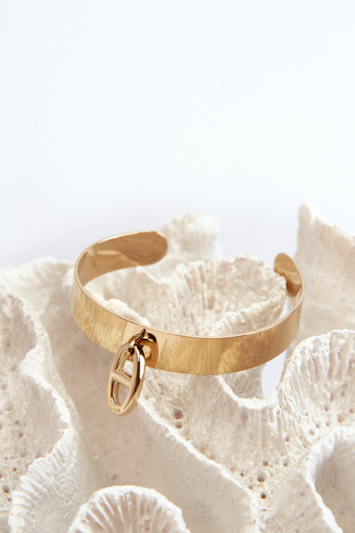 Un bracelet avec des ornements Stal NierdzeÀna couleur dorée