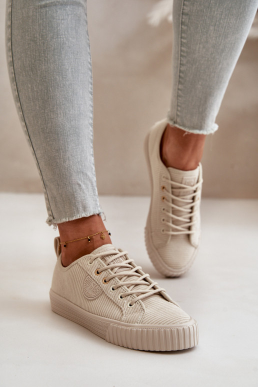 Samt Freizeitschuhe sich Zuarm laufen Big Star OO274812 Hi-Poly System Beige