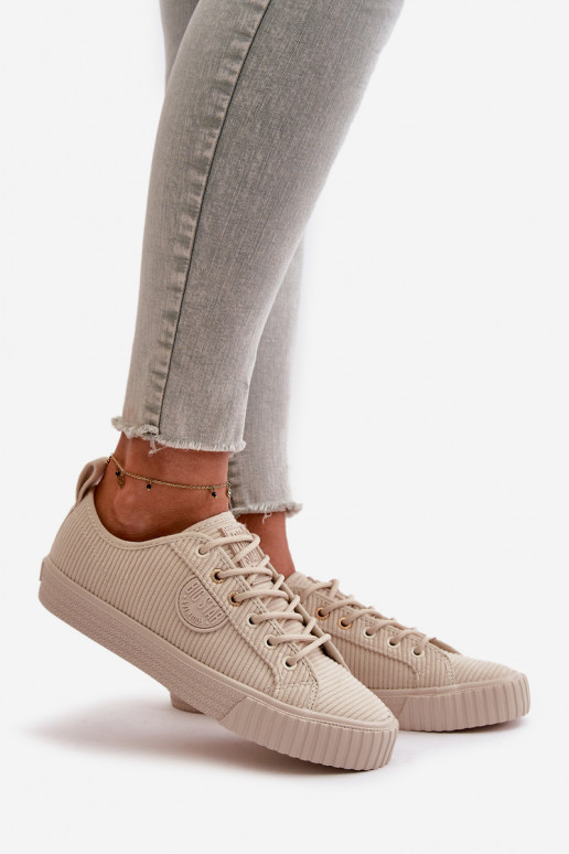 Velours Chaussures de loisirs réchauffer Big Star OO274812 Hi-Poly System beige