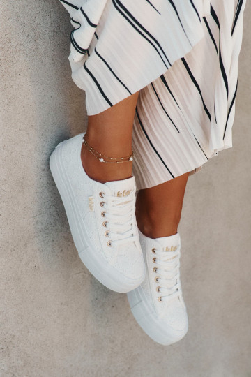 Chaussures de loisirs avec de la dentelle Lee Cooper LCDANS-25-31-3438L couleur blanche