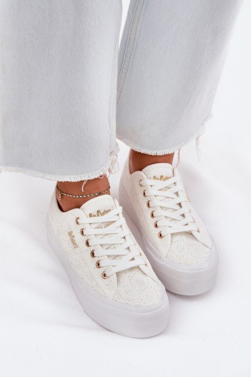 Chaussures de loisirs avec de la dentelle Lee Cooper LCDANS-25-31-3438L couleur blanche