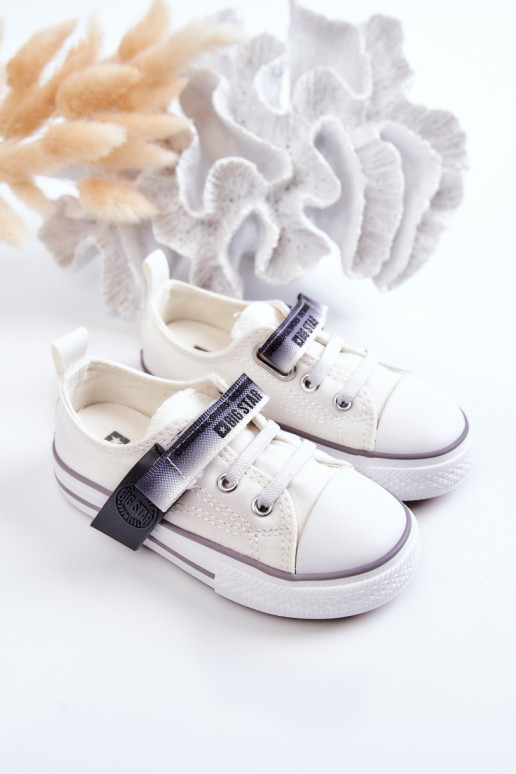 Kindisch Turnschuhe mit flacher Sohle BIG STAR JJ374075 Zueiße Farbe