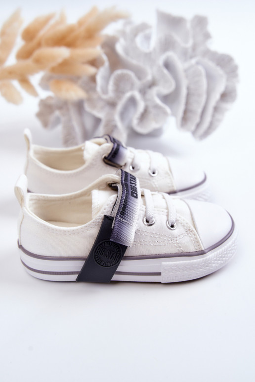 Kindisch Turnschuhe mit flacher Sohle BIG STAR JJ374075 Zueiße Farbe