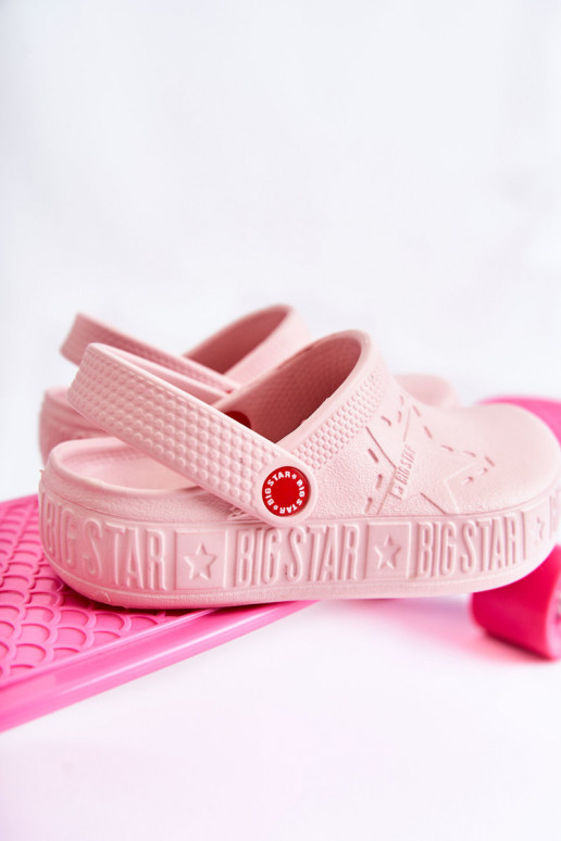 Puéril Pantoufles légères Crocos Big Star II375007 couleur rose