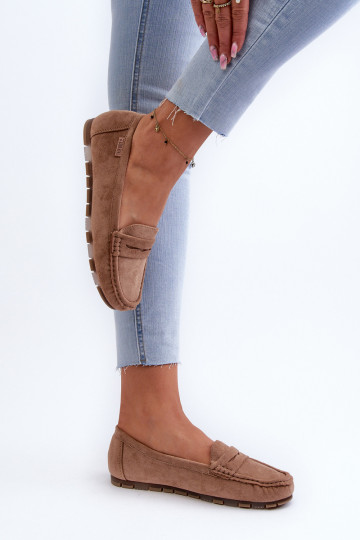 mocassins pour femmes en daim écologiqueoÀe Big Star NN274930 Memory Foam System beige 2