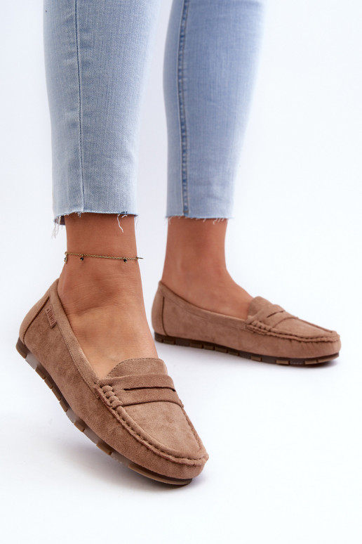 Mokassins für Damen aus Öko-INildlederoZue Big Star NN274930 Memory Foam System Beige