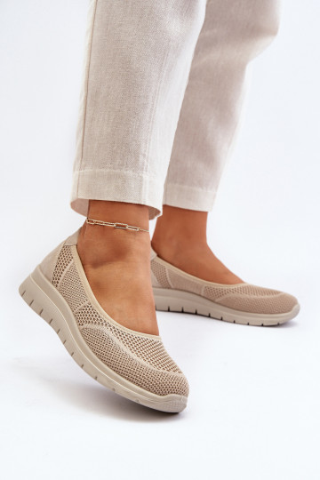 Ballerines avec plateforme couleur sable Aviaba