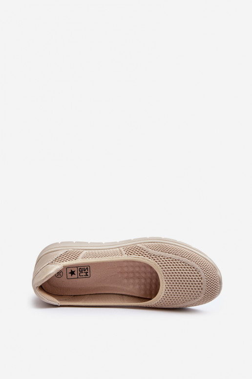 Ballerinas met platform I Koturnie beige Aviaba