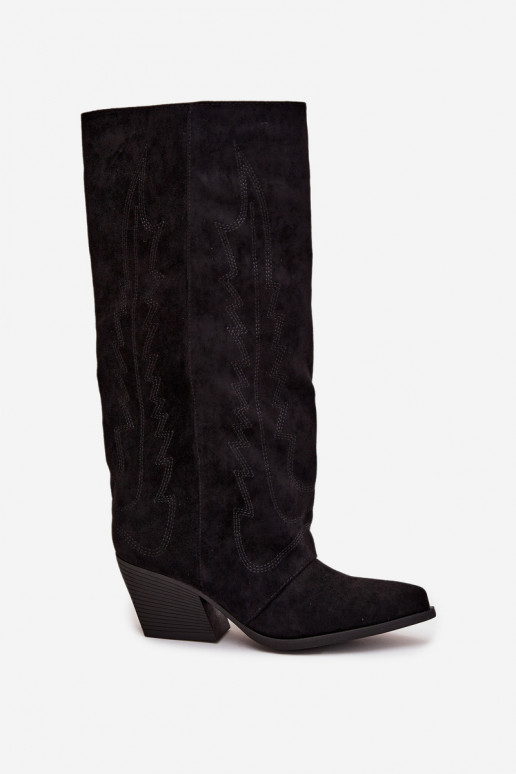 bottes style coÀ-boy Féminin Au Château couleur noire Isalina