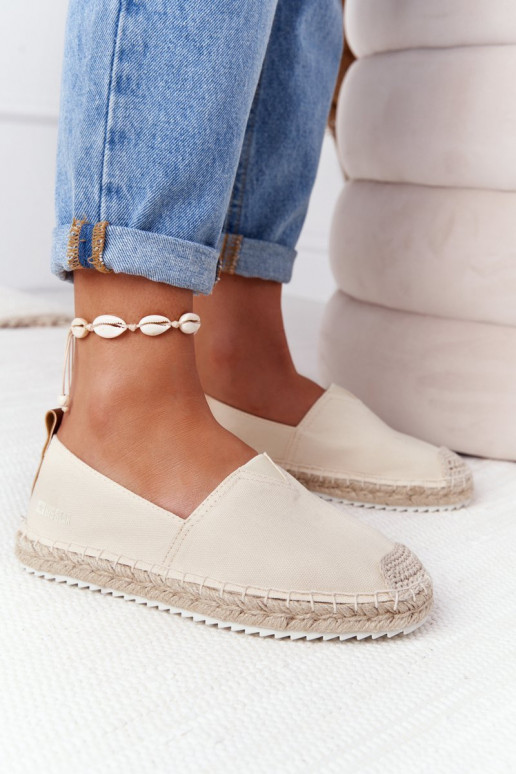 espadrilles Op een gevlochten zool Big Star HH274501 beige