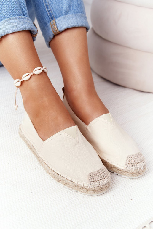 espadrilles Op een gevlochten zool Big Star HH274501 beige