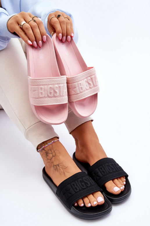 Féminin Pantoufles à la mode Big Star LL274A158 couleur noire