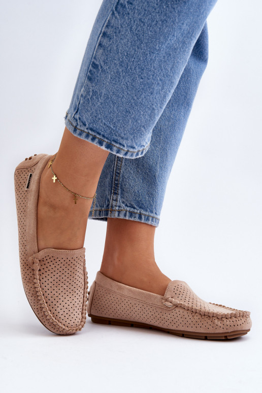 Dames met elementen van opengeInerkt Mocassins beige Rasirna