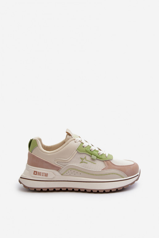 Sneakers model schoenen Dames Big Star NN274A091 beige-groene kleur