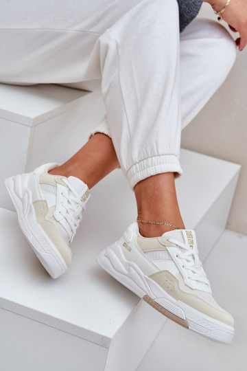 Sneakers Stilvollllschuhe mit einer Plattform Big Star OO274A155 INeiß-Beige