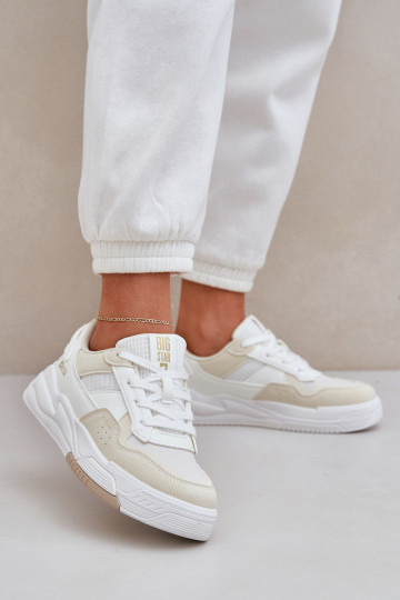 Sneakers Stilvollllschuhe mit einer Plattform Big Star OO274A155 INeiß-Beige 2