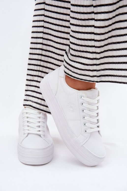 Eko Peau Chaussures de loisirs avec une plateforme Big Star RR274298 couleur blanche