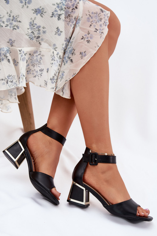 Sandales à talons hauts pour femme couleur noire Zennia