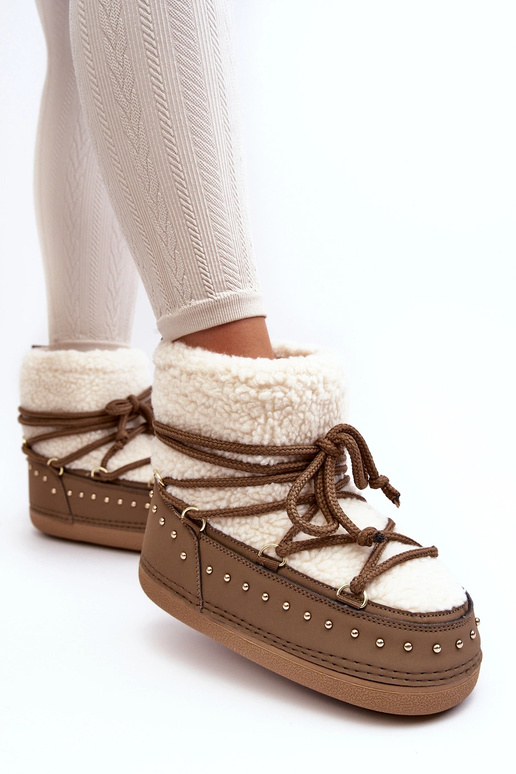 Dames snowboots met schapenvacht...