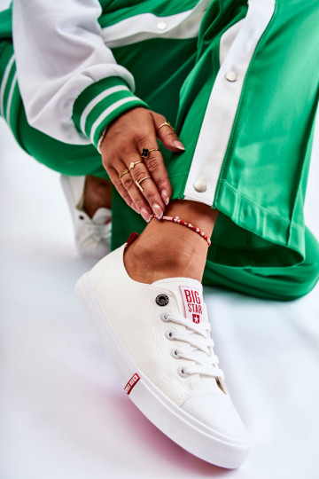 Chaussures de femme Big Star FF274087 Blanc-couleur rouge